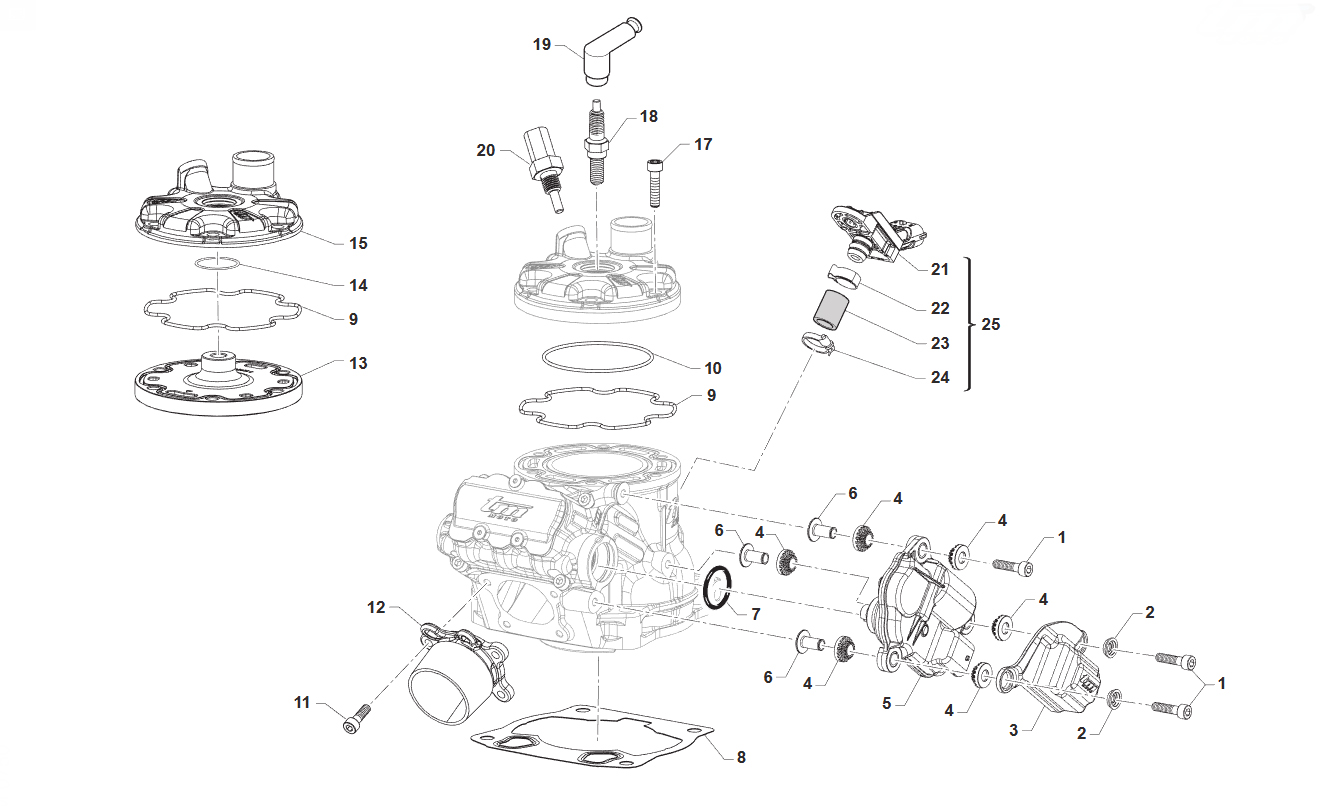 2T 125 FI ES EN/FI ES MX 2025  - ENGINE - CYLINDER 01